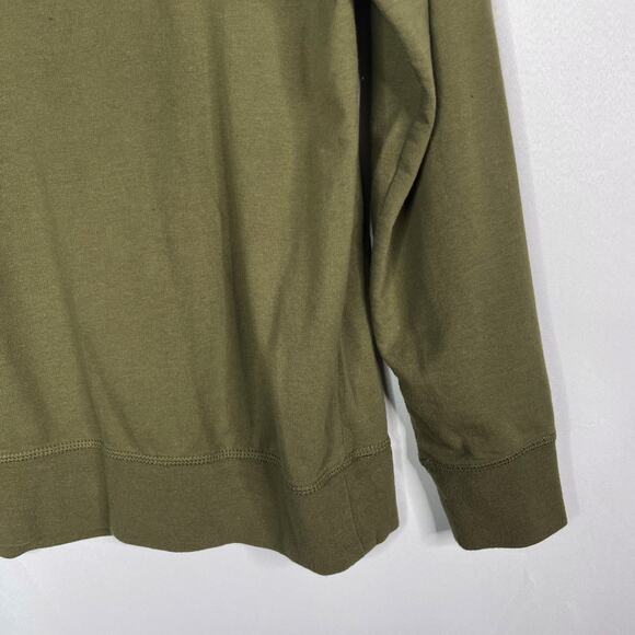 Next Level Womens Large L Olive Green Crew Neck Sweatshirt Comfy Cotton Casual - Picture 3 of 7